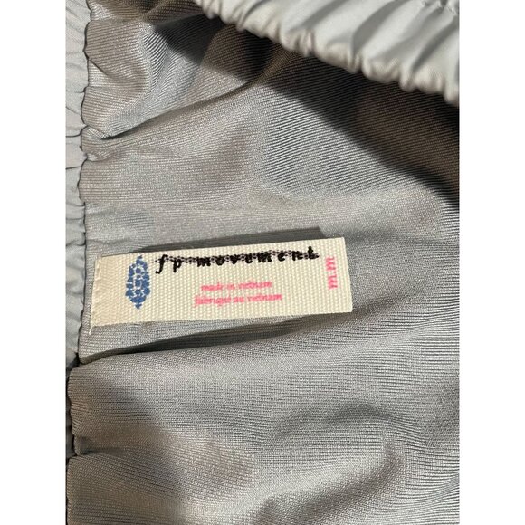 Free People FP Movement Get Your Flirt On Shorts Wide Waist Arctic Mist Gray M - Picture 4 of 16
